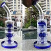 Blauwe glazen pijpen Dab Rig Hookahs Super Reflux System Oil Rigs Rook Water Bongs met heldere kom 14 mm