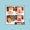 Decorazioni natalizie Forniture per feste festive Giardino domestico 50 Pz / lotto Buon regalo Etichette di carta Kraft Babbo Natale Hang Tag Decorazioni per alberi di fiocchi di neve