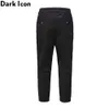 Elastic Waist Ankle Front Zipper Men's Pants High Street Male Trousers 210603