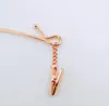 250 sztuk Rose Gold Metalowe Wieszak na ubrania z Clothespins Klipy Brak bielizna Bielizna Bielizna Majtki Suszenie Wieszak Rack