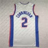 2021 Erkekler Basketbol Formaları 2 Cade Cunningham Jersey 2021 Taslak İlk Gri Mavi Beyaz Baskı Şehir S-XXL