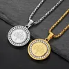 Pendant Necklaces Tree Disc Round Necklace Hip Hop Classical Fashion Jewelry Gold Silver Long Chain For Women Men1300416