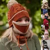 Winter beanie hoed sjaal masker driedelige set voor vrouwen mannen gebreide outdoor warm en winddicht 3 stks