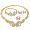 Orecchini Collana Yulaili Abbracci e baci Luxury Big Butterfly Xo Set Jwelery Women Costume Trendy Gold Filled Jewelry