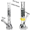 Hookah Bubbler 10,6-calowy quasi-centralny styl logo Downstem Perc Glass Bongs Prosty palenie rur z rurą