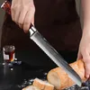 Chef-kok mes set laser damascus japanse keuken bestek accessoires professionele scherpe kleverige steak santoku utilitty snijden kookgereedschap hars handgreep