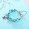 2021 Bracelet de mode bleu cristal Dolphin Marine Life Diy Bijoux Bijoux Bijoux Girlfoux Bijoux et cadeaux pour dames Christmas Gold7852920