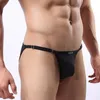 Underpants homens sexy briefs sem costura gelo seda t-back g-string thong biquíni micro malha malha rouca underwear moda breaks breetie