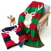 Christmas Elk Baby Baby Girl Girl Girte Knit Couverture automne Hiver Born Cute Garçons Garçons Hold 210429