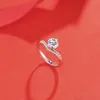 Cluster Rings Gem's Ballet 925 Sterling Silver Moissanite Fashion Diamond Bands 1ct Women Engagement Bridal Classic Fine Ring Jewelry