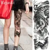 25 стиль черный филиал цепь колесо временные наклейки полная рука женщины водонепроницаемые татуировки мужчин ноги на плечо поддельные татуировки корона