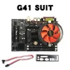 Moderkort CPU Set med Quad Core 2.66g CPU I5 4G Memory Fan ATX Desktop Datorläge Montera