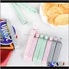 Organizzazione delle pulizie Home Garden12Pc / Lot 3 dimensioni Portable Kitchen Storage Snack Seal Sealing Bag Clips Clamp Plastic Tool Aessories Dr