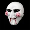 Maschere per feste Arrivo Halloween Cosplay Saw Puppet Mask Costume in maschera Billy Jigsaw Puntelli Atmosfera festosa