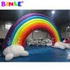 Colorful Advertising Archway Inflatable Rainbow Arch With Blower for Wedding Party Event decoration