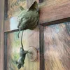 Vicote chat porte hindicatrice sculpture ornement maison jardin extérieure décoration ennemi pest-parts hydrofuge souris dissuasif statue de métal protège décorations