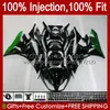 Injektionsfeedningar för Kawasaki Ninja ZX 6R 6 R 636 600 CC 600CC 12NO.6 Gröna flammor ZX600 ZX636 ZX6R 13 14 15 16 17 18 ZX-636 ZX-6R 2013 2014 2015 2016 2017 2018 OEM Bodys