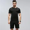 Erkek Eşofman Egzersiz Giysileri Tayt T-Shirt Eğitim Koşu Ekipmanları Spor Takım Elbise Basketbol Fitness