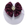 15743 Infant Baby Headband Kids Satin Bowknot Diomend Nylon Elastic Hair Band Children Soft Headwear Hairbands