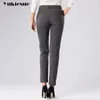 Pantaloni a vita alta capris donna estate syle plus size pantaloni a matita da ufficio OL spessi pantaloni femminili pantalon mujer 210519