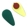 silicone smoke pipe creative green mangos shape pipes food grade silica gel with glass bowl