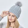 Ny fransk mode varm beanie hatt vinter stickad skyddande frisyr silkeslen stretch satin hatt plus sammet tjock ansiktsmask tassel hatt