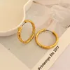 Diamonds Setting Hoops Mulheres Basic Big Hoop Brinco Autêntico 18K banhado a ouro