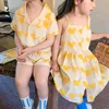Koreaanse stijl zomer jongens hart gedrukt kleding sets kid kleding baby voor 210528