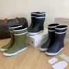 2021 최신 탑 럭셔리 클래식 마틴 부츠 하이힐 무릎 Rainboots 스타일 여성 솔리드 패션 디자이너 캐주얼 웨딩 드레스 플랫폼 파티 데이트 오피스 신발