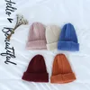 Automne hiver style coréen 2-8 ans bébé garçons filles mode laine à tricoter chapeaux enfants couleur unie all-match chapeau 210508