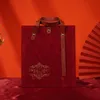 Gift Wrap Valentines Velvet Women Bag Luxury Surprise Tack Packaging Vintage Leather Handle Cajas de Regalo Event Party