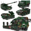 WW2 Panzer Tank Leopard Armored автомобиль военный грузовик строительные блоки мировой войны военный армией автомобиль Германия танк развивающие игрушки Q0624