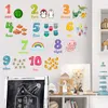 Adesivos de Parede Número dos desenhos animados Quarto infantil de jardim de infância Bebê Aprendendo Bedroom Decor Kids Animal Home Acessórios