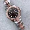 U1 Factory Herrklocka 2813 urverk Automatisk 40MM Rose Gold Rostfritt stål Chokladlås Safirglas Armbandsur