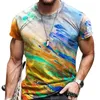 T-shirt maschile da stampa 3D Flag bandiera a maniche corte Maglietta uomo rotonda collo hip hop alla moda casual abiti da maschio lussuoso Top tee213j