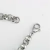 Fashion Stainless Steel Link Chain Findings Bracelets Silver Color Round Head Portrait Pendant Jewelry 16cm/18cm/21cm Long 1PC