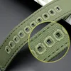 Uhrenarmbänder BEAFIRY Canvas Band 18mm 20mm 22mm Schnellverschluss Nylonbänder Uhrenarmbänder Sport für Huawei Schwarz Blau Green305G