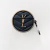 Women Leather Round Foundation Foundation Case for Airpods Black Luxury Letter S مصممة مصممة لمكافحة الأذن Amploy Set 289z