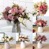 Decorative Flowers & Wreaths 1 Bouquet DIY Peony Artificial Party Decor Vintage Small Rose Silk Wedding Decoration Supplies