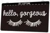 LD7106 To Lashes Hello Magnifique panneau lumineux LED avec gravure 3D, vente en gros et au détail