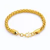 Klassieke Byzantijnse ketting armband pols voor mannen vrouwen 18k geel goud gevuld traditionele sieraden cadeau 21cm lang