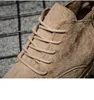 Bottes automne et hiver hommes décontracté cuir milieu haut outillage à lacets solides hommes