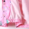 Casaco rosa de SaileroRoad com zíper trench casaco 2-9 anos menina moletom para bebê outerwear crianças roupas moda roupas roupas 211011