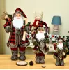 2022 Year Big Santa Claus Doll Children Xmas Gift Christmas Tree Decorations for Home Wedding Party Supplies 30/45/60cm 1pcs 211018