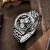 腕時計ベネーヤーブランドデザインステンレス鋼の発光ビジネスウォッチクォーツ防水男の時計高級スポーツメンズクロノグラフ