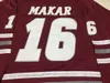 Пользовательские 16 Cale Makar Massachusetts Minutemen Hockey Jersey NCAA UMASS 35-й курс Восточные майки 27 Jake Mclaughlin 5 Mario Ferraro Red White White Любое имя S-5XL