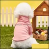 Dog Odzież Materiały Pet Strona główna Ogród lub Cat Cloth Solid Color Sweter Płaszcz Kapturem Drop Dostawa 2021 CVMGH
