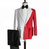 Three-Pieces Men Suits Business Casual Color Matching Fashion Slim Fit Groom Party Coat Wedding Dress Men's Suit Tailored Work Wear