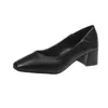 Dress Shoes Autumn Block Heels For Women Profession Solid Color Women's Pumps Fashion Woman