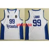 리투아니아 Prienu vytautas 농구 저지 1 Lamelo Ball 3 Liangelo Ball 유니폼 99 Lavar Ball Men Shirts Team Blue White Stitched